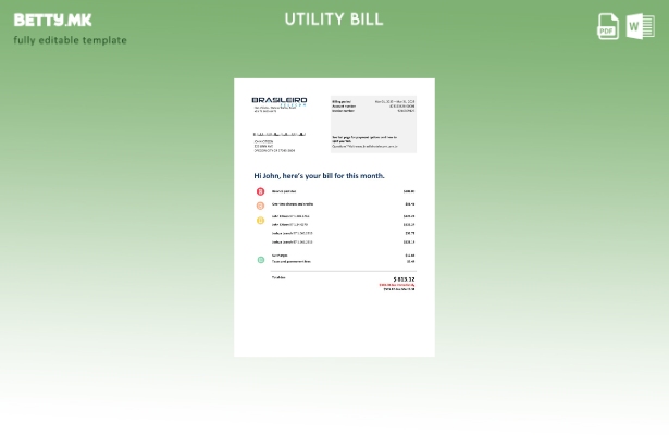 Модерен стил Бразилиеро Телеком телекомуникациски шаблон за збор